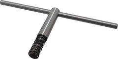 Bison - 12, 16" Chuck Diam Compatibility, Lathe Chuck Key - Compatible with 4-Jaw Chucks, Self Ejecting, 6-1/2" Body Length, 9/16" Actual Key Square Size - Industrial Tool & Supply