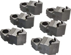 Bison - 6-1/4 to 6" Chuck Diam Compatibility, Steel Tongue & Groove Hard Lathe Top Jaws - 0.984" Wide x 2.638" Long x 1.634" High - Industrial Tool & Supply