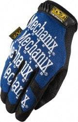 Mechanix Wear - Size M (9) Synthetic Leather General Protection Work Gloves - For Mechanic's & Lifting, Uncoated, Hook & Loop Cuff, Full Fingered, Blue, Paired - Industrial Tool & Supply
