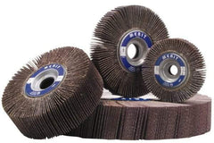Merit Abrasives - 10" Diam, 180 Grit Aluminum Oxide Unmounted Flap Wheel - 1-3/4" Hole, 1" Wide, Coated, Very Fine Grade, 4,500 Max RPM , Cloth Backing - Industrial Tool & Supply