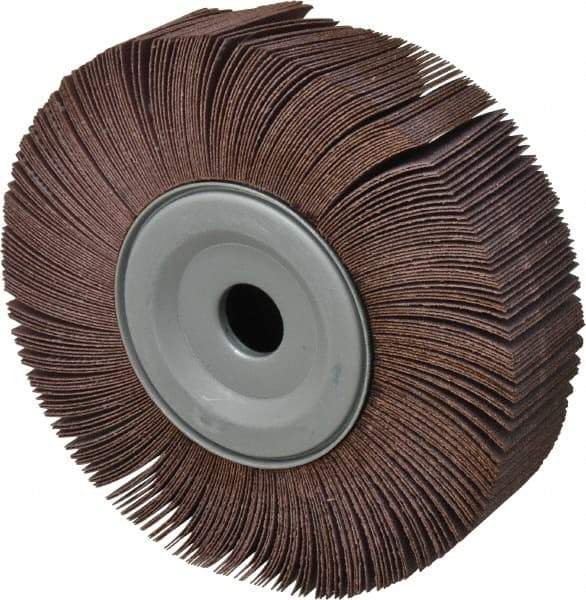 Merit Abrasives - 8" Diam, 80 Grit Aluminum Oxide Unmounted Flap Wheel - 1" Hole, 2" Wide, Coated, Medium Grade, 4,500 Max RPM , Cloth Backing - Industrial Tool & Supply