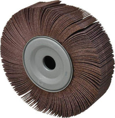 Merit Abrasives - 8" Diam, 80 Grit Aluminum Oxide Unmounted Flap Wheel - 1" Hole, 2" Wide, Coated, Medium Grade, 4,500 Max RPM , Cloth Backing - Industrial Tool & Supply