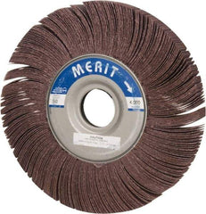Merit Abrasives - 10" Diam, 60 Grit Aluminum Oxide Unmounted Flap Wheel - 1-3/4" Hole, 1" Wide, Coated, Medium Grade, 4,500 Max RPM , Cloth Backing - Industrial Tool & Supply