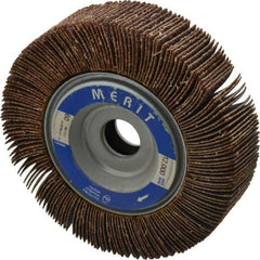 Merit Abrasives - 4" Diam, 60 Grit Aluminum Oxide Unmounted Flap Wheel - 5/8" Hole, 1" Wide, Coated, Medium Grade, 12,000 Max RPM , Cloth Backing - Industrial Tool & Supply