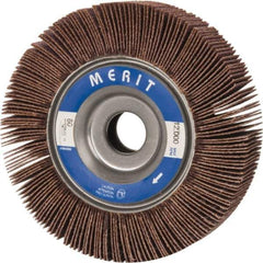 Merit Abrasives - 4" Diam, 80 Grit Aluminum Oxide Unmounted Flap Wheel - 5/8" Hole, 1" Wide, Coated, Medium Grade, 12,000 Max RPM , Cloth Backing - Industrial Tool & Supply