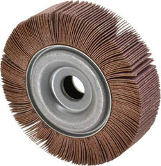 Merit Abrasives - 4" Diam, 120 Grit Aluminum Oxide Unmounted Flap Wheel - 5/8" Hole, 1" Wide, Coated, Fine Grade, 12,000 Max RPM , Cloth Backing - Industrial Tool & Supply