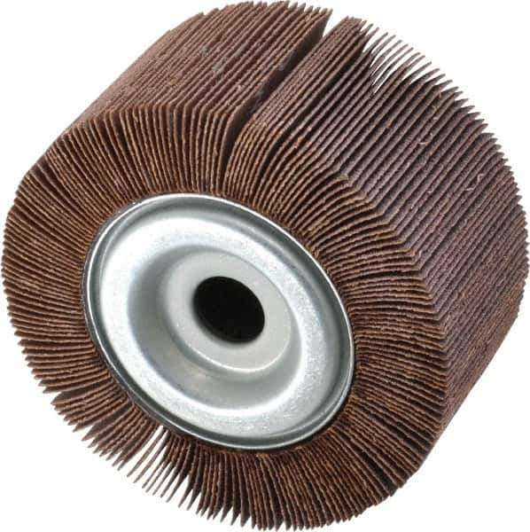 Merit Abrasives - 4" Diam, 80 Grit Aluminum Oxide Unmounted Flap Wheel - 5/8" Hole, 2" Wide, Coated, Medium Grade, 12,000 Max RPM , Cloth Backing - Industrial Tool & Supply