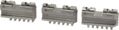 Bison - 5" Max Chuck Diam Compatibility, Steel Tongue & Groove Hard Lathe Master Jaws - 1/2" Groove Width, 0.7874" Wide x 2-1/8" Long - Industrial Tool & Supply