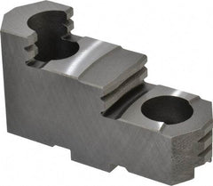 Bison - 10" Max Chuck Diam Compatibility, Steel Tongue & Groove Hard Lathe Top Jaws - 1.28" Wide x 3.74" Long x 2.023" High - Industrial Tool & Supply