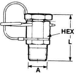 Voss - 1/8 Thread, 6,000 Max psi, NPT and BSPT - 26mm Long, Pressure Tests - Industrial Tool & Supply