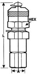 Voss - 9/16 Thread, 6,000 Max psi, Test Point To JIC Swivel - 68mm Long, Pressure Tests - Industrial Tool & Supply