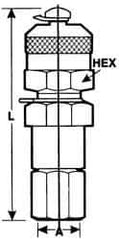 Voss - 9/16 Thread, 6,000 Max psi, Test Point To JIC Swivel - 68mm Long, Pressure Tests - Industrial Tool & Supply