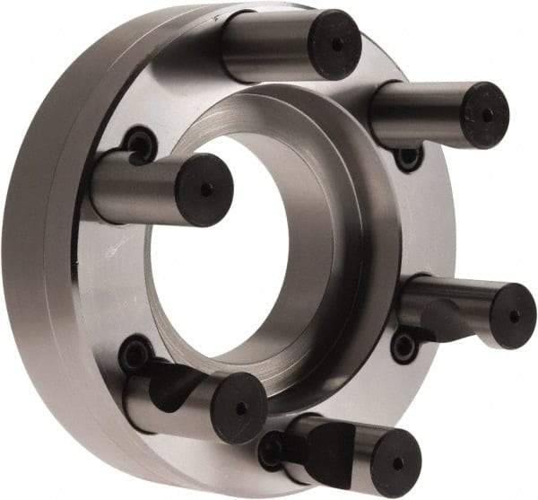 Pratt Burnerd America - Adapter Back Plate for 10" Diam Self Centering Lathe Chucks - D1-6 Mount, 2.86" Through Hole Diam, Steel - Industrial Tool & Supply