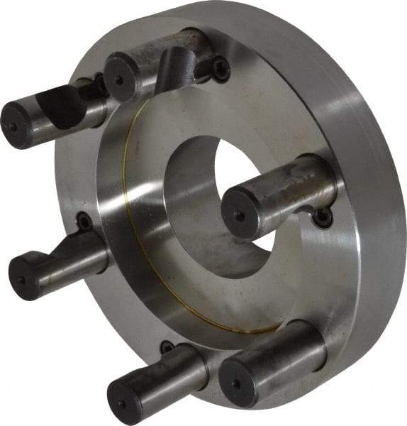 Pratt Burnerd America - Adapter Back Plate for 10" Diam Self Centering Lathe Chucks - D1-8 Mount, 2.86" Through Hole Diam, Steel - Industrial Tool & Supply