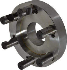 Pratt Burnerd America - Adapter Back Plate for 10" Diam Self Centering Lathe Chucks - D1-8 Mount, 2.86" Through Hole Diam, Steel - Industrial Tool & Supply