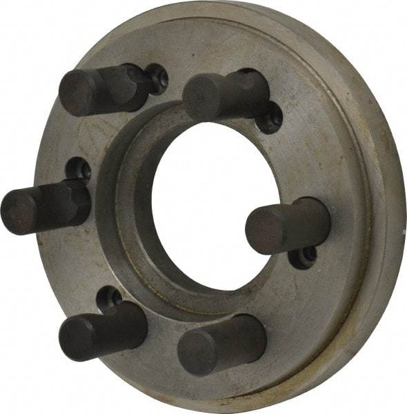 Pratt Burnerd America - Adapter Back Plate for 12" Diam Self Centering Lathe Chucks - D1-6 Mount, 3.285" Through Hole Diam, Steel - Industrial Tool & Supply