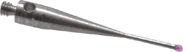 Fowler - 1 mm Ball Diameter, Stainless Steel Stem, M2 Thread, Ruby Point Ball Tip CMM Stylus - 20 mm Overall Length - Industrial Tool & Supply