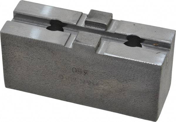 H & R Manufacturing - 8" Chuck Capacity, Tongue & Groove Attachment, Square Soft Lathe Chuck Jaw - Steel, 1-3/4" Btw Mount Hole Ctrs, 3-1/2" Long x 1-1/4" Wide x 1-5/8" High, 5/16" Groove - Industrial Tool & Supply