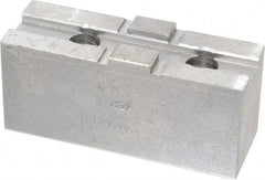 H & R Manufacturing - 10" Chuck Capacity, Tongue & Groove Attachment, Square Soft Lathe Chuck Jaw - Steel, 2-1/8" Btw Mount Hole Ctrs, 4-1/4" Long x 1-1/2" Wide x 1-7/8" High, 1/2" Groove - Industrial Tool & Supply