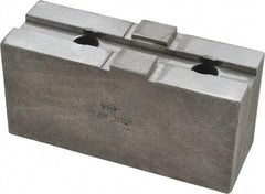 H & R Manufacturing - 12" Chuck Capacity, Tongue & Groove Attachment, Square Soft Lathe Chuck Jaw - Steel, 2-1/2" Btw Mount Hole Ctrs, 4-7/8" Long x 1-3/4" Wide x 2-3/8" High, 1/2" Groove - Industrial Tool & Supply