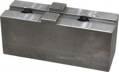 H & R Manufacturing - 15" Chuck Capacity, Tongue & Groove Attachment, Square Soft Lathe Chuck Jaw - Steel, 3" Btw Mount Hole Ctrs, 5-5/8" Long x 2" Wide x 2-5/16" High, 1/2" Groove - Industrial Tool & Supply