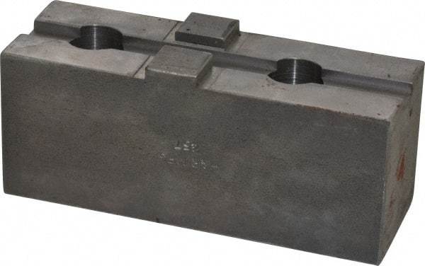 H & R Manufacturing - 18 to 21" Chuck Capacity, Tongue & Groove Attachment, Square Soft Lathe Chuck Jaw - Steel, 3" Btw Mount Hole Ctrs, 5-5/8" Long x 2" Wide x 2-5/16" High, 1/2" Groove - Industrial Tool & Supply