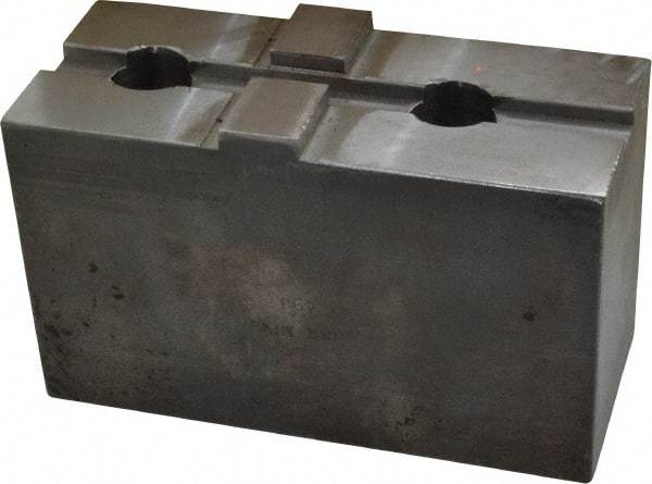 H & R Manufacturing - 24 to 36" Chuck Capacity, Tongue & Groove Attachment, Square Soft Lathe Chuck Jaw - Steel, 3" Btw Mount Hole Ctrs, 5-5/8" Long x 2-1/2" Wide x 3-5/16" High, 1/2" Groove - Industrial Tool & Supply