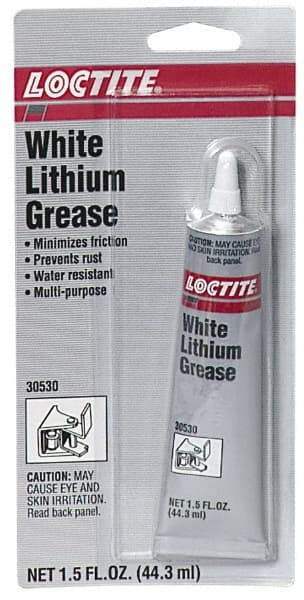 Loctite - 1.5 oz Cartridge Lithium General Purpose Grease - White, 380°F Max Temp, - Industrial Tool & Supply