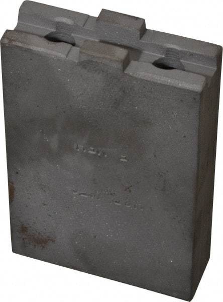 H & R Manufacturing - 5 to 6" Chuck Capacity, Tongue & Groove Attachment, Square Soft Lathe Chuck Jaw - Steel, 1-1/4" Btw Mount Hole Ctrs, 2-3/16" Long x 3/4" Wide x 3-3/8" High, 5/16" Groove - Industrial Tool & Supply