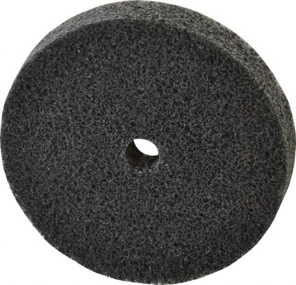 3M - 3" Diam, 1/2" Face Width, 3/8" Center Hole, Fine Grade, Silicon Carbide Deburring Wheel - Unitized, Soft Density 2 Grade, 10,000 RPM - Industrial Tool & Supply