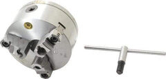 Bison - 3 Jaws, 6" Diam, Self Centering Manual Lathe Chuck - D1-3 Mount Spindle, Reversible, 3,000 Max RPM, 1.6535" Through Hole Diam, 0.0008" Axial Runout, 0.0012" Radial Runout, Cast Iron - Industrial Tool & Supply