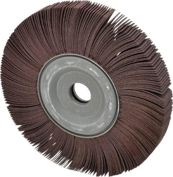 Merit Abrasives - 8" Diam, 180 Grit Aluminum Oxide Unmounted Flap Wheel - 1" Hole, 1" Wide, Coated, Very Fine Grade, 4,500 Max RPM , Cloth Backing - Industrial Tool & Supply