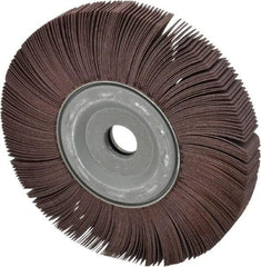 Merit Abrasives - 8" Diam, 180 Grit Aluminum Oxide Unmounted Flap Wheel - 1" Hole, 1" Wide, Coated, Very Fine Grade, 4,500 Max RPM , Cloth Backing - Industrial Tool & Supply