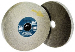 3M - 10" Diam, 1/2" Face Width, 5" Center Hole, Fine Grade, Silicon Carbide Deburring Wheel - Convolute, Hard Density 8 Grade, 3,600 RPM - Industrial Tool & Supply