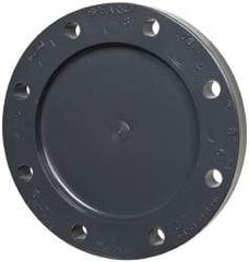 Value Collection - 8" Pipe, 13-1/2" OD, PVC Blind Pipe Flange - Schedule 80, Gray - Industrial Tool & Supply