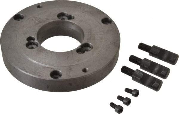 Interstate - Adapter Back Plate for 6" Diam Self Centering Lathe Chucks - D1-4 Mount - Industrial Tool & Supply