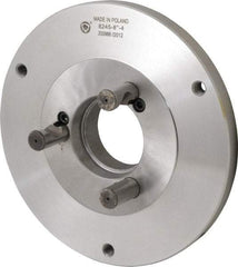 Bison - Adapter Back Plate for 8" Diam Self Centering Lathe Chucks - D1-4 Mount, 2.165" Through Hole Diam, 4.33mm ID, 7.87" OD, 0.63" Flange Height, Steel - Industrial Tool & Supply