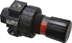 Parker - 3/8 NPT Port, 60 CFM, Zinc Compact Regulator - 2 to 125 psi Range, 250 Max psi Supply Pressure, 1/4" Gauge Port Thread, 2.81" Wide x 6.08" High - Industrial Tool & Supply