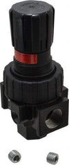 Parker - 3/4 NPT Port, 90 CFM, Zinc Standard Regulator - 2 to 125 psi Range, 250 Max psi Supply Pressure, 1/4" Gauge Port Thread, 3-1/4" Wide x 6.4" High - Industrial Tool & Supply