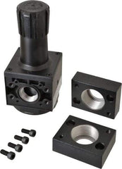 Parker - 1-1/2 NPT Port, 300 CFM, Aluminum Heavy-Duty Regulator - 2 to 125 psi Range, 250 Max psi Supply Pressure, 1/4" Gauge Port Thread, 3.62" Wide x 8.46" High - Industrial Tool & Supply