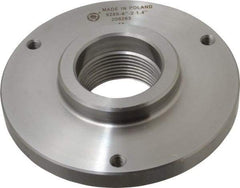Bison - Adapter Back Plate for 6-1/4" Diam Self Centering Lathe Chucks - 2-1/4 - 8 Mount, 2.26" Through Hole Diam, 3.385mm ID, 38139" OD, 0.59" Flange Height, Steel - Industrial Tool & Supply