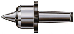 Rohm - MT4 Taper Shank, 2.66" Head Diam Live Center - 7,000 Max RPM, 2.86" Head Length, 1.26" Point Diam, 1.732" Point Len, 2,200 Lb Max Workpc, 8.9" OAL, Long Point - Industrial Tool & Supply
