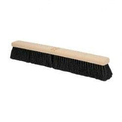PRO-SOURCE - 24" General Purpose Polypropylene Push Broom - 3" Bristle Length, Plastic Block, Bolt-On Handle Connection, Handle Sold Separately - Industrial Tool & Supply