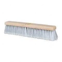 PRO-SOURCE - 18" General Purpose Polypropylene Push Broom - 3" Bristle Length, Plastic Block, Bolt-On Handle Connection, Handle Sold Separately - Industrial Tool & Supply