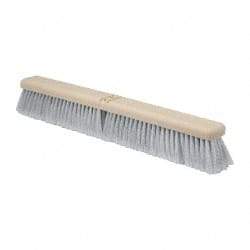 PRO-SOURCE - 24" General Purpose Polypropylene Push Broom - 3" Bristle Length, Plastic Block, Bolt-On Handle Connection, Handle Sold Separately - Industrial Tool & Supply