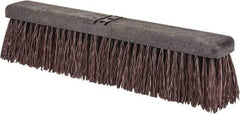 PRO-SOURCE - 18" Heavy Duty Palmyra Push Broom - 4" Bristle Length, Plastic Block, Bolt-On Handle Connection, Handle Sold Separately - Industrial Tool & Supply