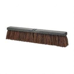 PRO-SOURCE - 24" Heavy Duty Palmyra Push Broom - 4" Bristle Length, Plastic Block, Bolt-On Handle Connection, Handle Sold Separately - Industrial Tool & Supply