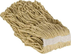 PRO-SOURCE - 1-1/4" White Head Band, Large Blended Fiber Cut End Mop Head - 4 Ply, Clamp Jaw Connection, Use for General Purpose - Industrial Tool & Supply