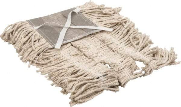 PRO-SOURCE - 36" Long x 5" Wide Yarn Blend Dust Mop Head - Tie-On, White - Industrial Tool & Supply