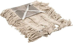 PRO-SOURCE - 36" Long x 5" Wide Yarn Blend Dust Mop Head - Tie-On, White - Industrial Tool & Supply